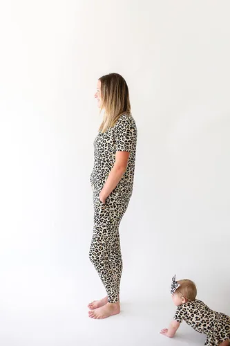 Vista 2 de Pijamas Posh Peanut de 2 piezas viscosa suave de bambú ropa de cama pijamas para adulto