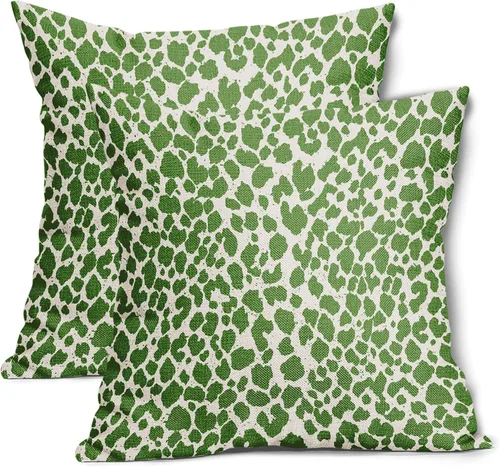 Vista 21 de Juego de 2 fundas de almohada de 16 x 16 pulgadas con estampado de leopardo, diseño de leopardo, con cremallera, decoración del hogar para sofá