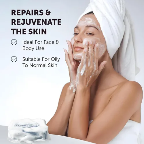 Vista 6 de VALITIC Barra de Jabón de Ácido Salicílico y Vitamina C - Limpiador Facial y Lavado Corporal Exfoliante para Puntos Negros, Poros Agrandados y Piel