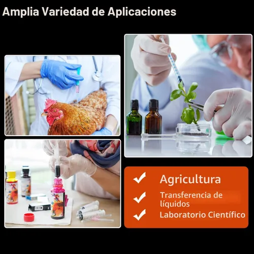 Vista 8 de Paquete de 50 jeringas de laboratorio Luer Lock desechables de 0.1 fl oz/cc con aguja de 18 Ga de 1.5 pulgadas Sellado individualmente