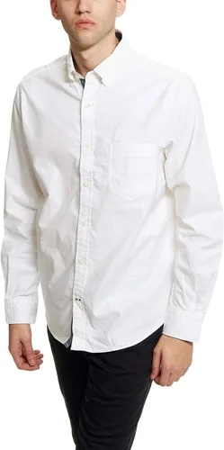 Vista 28 de Nautica - Camisa clásica para hombre, manga larga, con botones y elástica Índigo