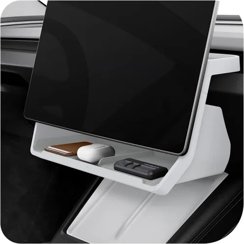 Vista 8 de Spigen Organizador de almacenamiento debajo de pantalla para Tesla Model Y Negro