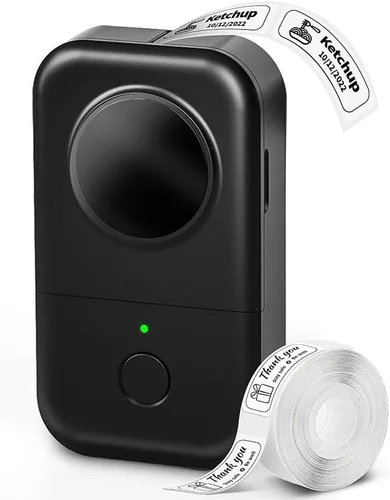 Vista 13 de Phomemo D30 - Etiquetadora pequeña con cinta, portátil, Bluetooth, impresora térmica de adhesivos recargable, fácil de usar para organizar hogar