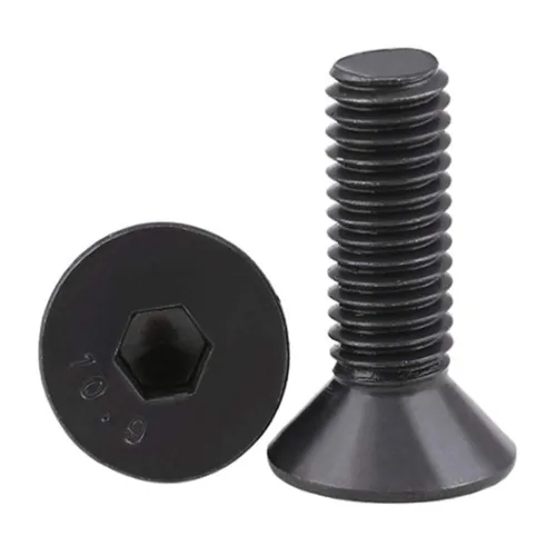 Vista 9 de 3/8-16 x 1 Tornillos de cabeza plana con tuerca de cabeza avellanada, pernos con cabeza avellanada, acero de aleación grado 10.9, rosca completa