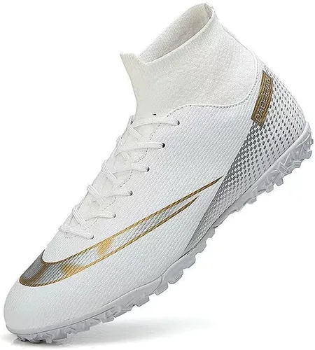 Vista 6 de MEILIN Zapatos de fútbol para niños grandes y niñas, ligeros, duraderos, antideslizantes, para uso al aire libre