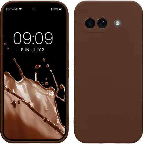 Vista 164 de kwmobile Funda compatible con Google Pixel 9 - Funda protectora delgada de TPU para teléfono - Acabado mate suave - Piedra antigua