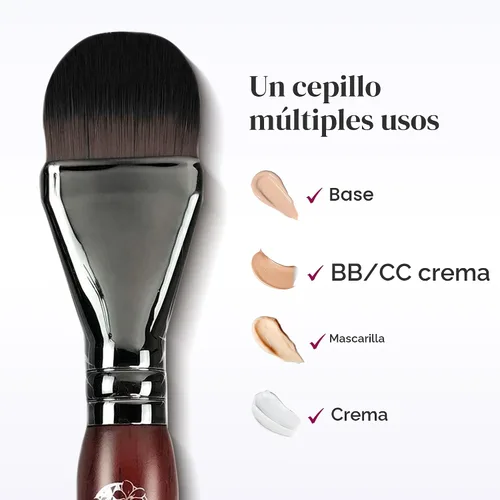 Vista 4 de ENERGY Brocha de base para maquillaje líquido, máscara facial de bricolaje de cerdas suaves de alta calidad, cepillo de contorno facial para mezclar
