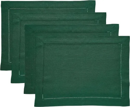 Vista 57 de Solino Home Juego de 4 manteles individuales cuadrados de 14 x 14 pulgadas, lino 100 % puro, de 14 x 14 pulgadas, dobladillo clásico, lavables a