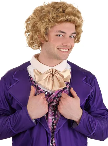 Vista 4 de Fun Costumes Willy Wonka and The Chocolate Factory - Peluca estándar para hombre
