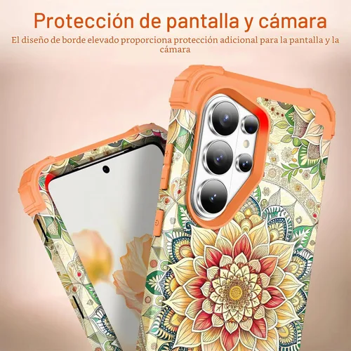 Vista 3 de Hocase Funda para Samsung Galaxy S26 Ultra, mandala beige