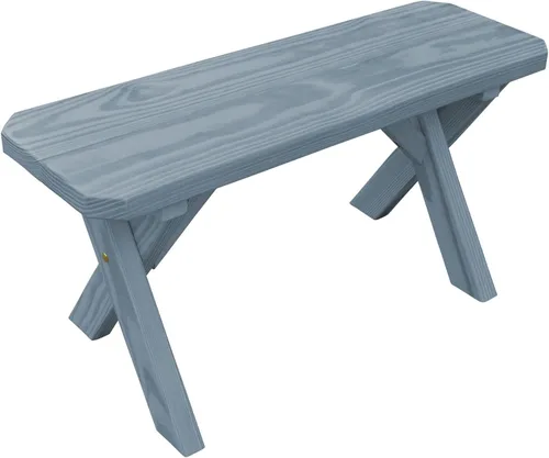 Vista 51 de Furniture Barn USA Pine - Banco cruzado de 2 pies, color negro
