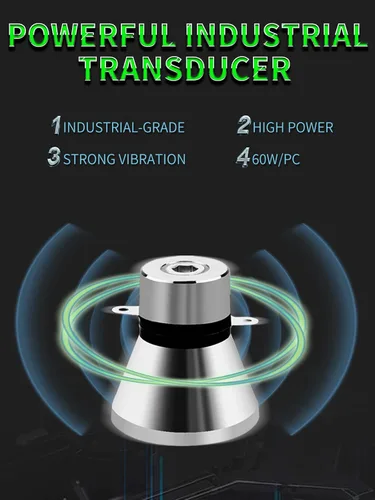 Vista 8 de ONEZILI Limpiador Ultrasónico, limpiador de piezas de 6L con tiempo y temperatura ajustables, máquina ultrasónica de alta potencia de 180W, limpieza