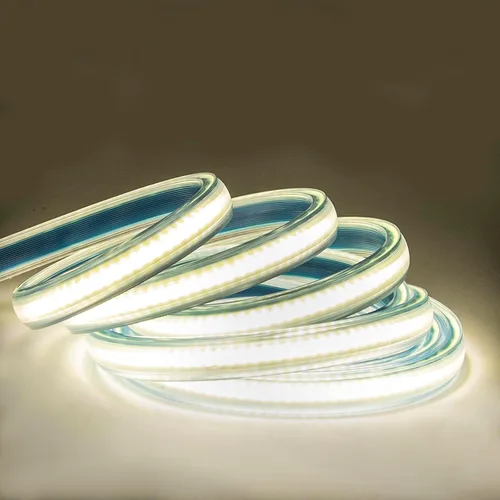 Vista 9 de Tira de luz LED 3000K AC 110V 1M Iluminación impermeable 110 voltios Tira de luz LED COB enchufable 1 metro Blanco cálido para iluminación