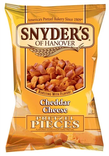 Vista 8 de Snyder's of Hanover Piezas de pretzel, queso cheddar, 2.25 onzas, paquete de 12