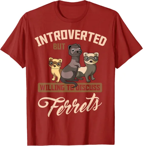 Vista 46 de Camiseta para amantes de los animales de los hurones, Negro, S