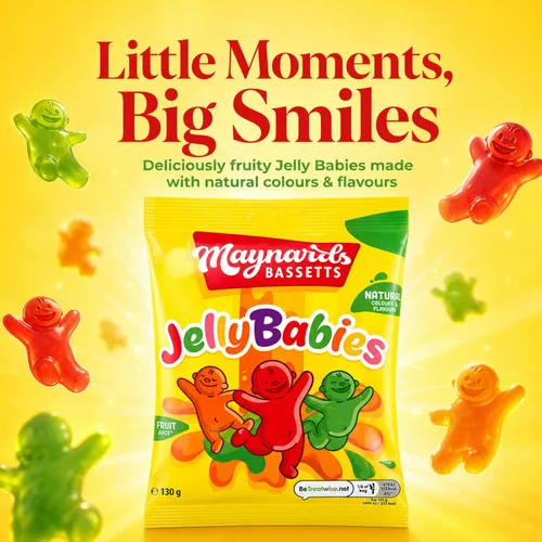 Vista 3 de Maynards Bassetts Jelly Babies 4.59 oz x3, suave masticable