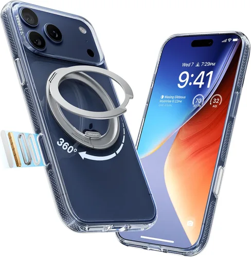 Vista 16 de TORRAS - Funda con soporte magnético 360° para iPhone 17 Pro Max de 6.9 pulgadas, compatible con MagSafe, protección 4X de grado militar, delgada