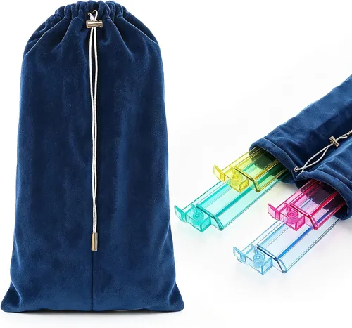Vista 10 de Mahjong - Bolsa con 4 divisores para estantes Mahjong de 16 a 20 Verde