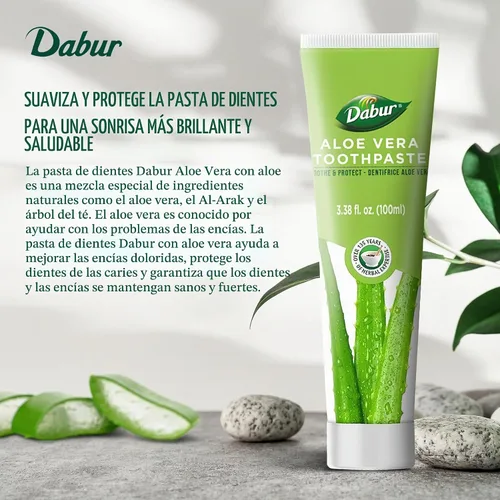 Vista 2 de Dabur Pasta de dientes herbales – Cuidado bucal con fórmula totalmente natural, sin flúor y pasta de dientes saludable, brillo infundido para un