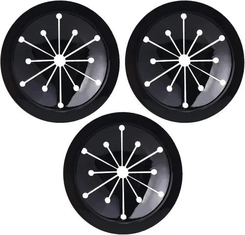 Vista 6 de Protector contra salpicaduras de basura para fregadero, protector contra salpicaduras de fregadero de cocina de 3-1/8 pulgadas, tapones de drenaje