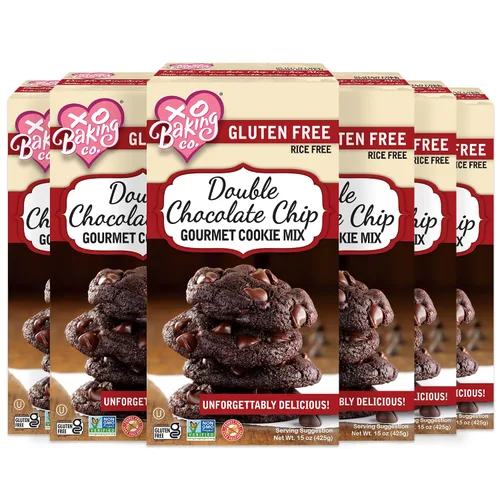 Vista 10 de XO Baking Co. Mezcla de galletas gourmet con chispas de chocolate sin gluten; sin OGM, Kosher; sin arroz; sin lácteos; sin maní; sin conservantes