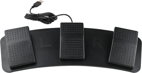 Vista 4 de Powboro Pedal de pie USB PC Triple 3 Teclas Interruptor de Control de Pie Teclado HID Programable Acceso directo Hotkey Mouse Acción