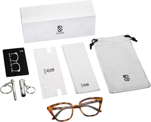 Vista 6 de SOJOS Cateye Anti Blue Light Blocking Glasses Women Computer Eyeglasses SJ5051