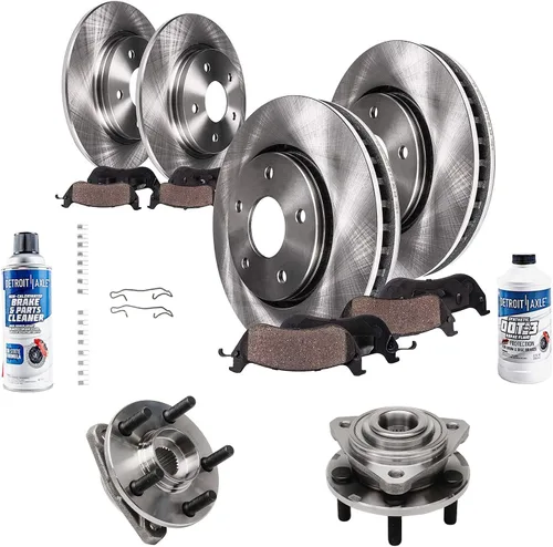 Vista 77 de Detroit Axle - Rotores de freno para Nissan NV2500 NV3500 NV1500 NV1500 2012-2021, repuesto de rotores de freno de disco: rotor delantero de 14.17