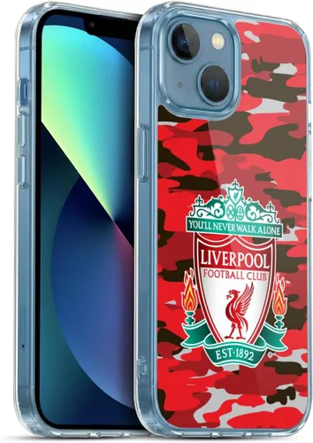 Vista 40 de Head Case Designs Funda de gel con licencia oficial del Liverpool Football Club Away Colourways Crest Camou [protección de grado militar] compatible