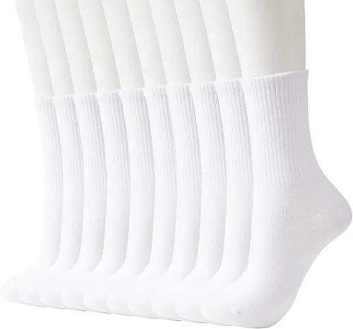 Vista 6 de J-BOX 108 pares de calcetines de algodón para mujer, calcetines de vestir suaves y cómodos para negocios y casual, por encima del tobillo, talla 6-11