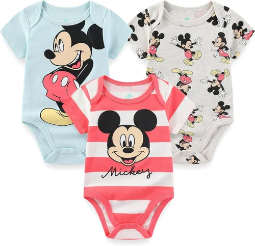 Vista 19 de Disney Baby Toy Story Mickey Mouse Cars Winnie the Pooh - Paquete de 3 mamelucos para recién nacidos y bebés