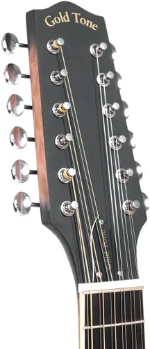 Vista 5 de Gold Tone F-Style - Guitarra de mando de 12 cuerdas con estuche rígido