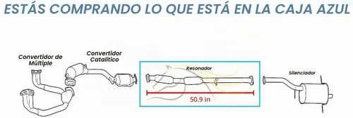 Vista 2 de Tubo resonador de escape para Subaru Impreza 2002-2005