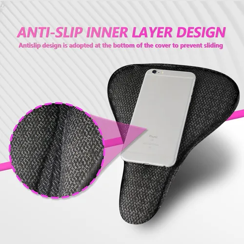 Vista 6 de YLG Cojín de asiento de bicicleta para niñas, funda de asiento de bicicleta acolchada de gel para niños, transpirable y extra suave, espuma