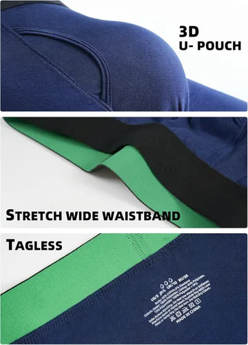 Vista 5 de TIICHOO Ropa interior lavable para incontinencia para hombre, de absorción regular, calzoncillos tipo bóxer con bragueta, paquete de 5