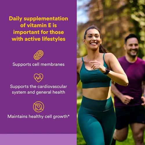 Vista 2 de Natural Factors Vitamina E Mixta 200 UI, Soporte Antioxidante para Integridad Celular, 90 Cápsulas Blandas