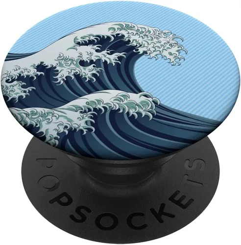 Vista 7 de The Great Wave of Kanagawa Anime Hokusai PopSockets MagSafe PopGrip para iPhone