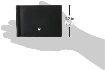 Vista 5 de MONTBLANC Meisterstuck 4810 - Cartera de 6 tarjetas de piel negra con clip para dinero, Negro