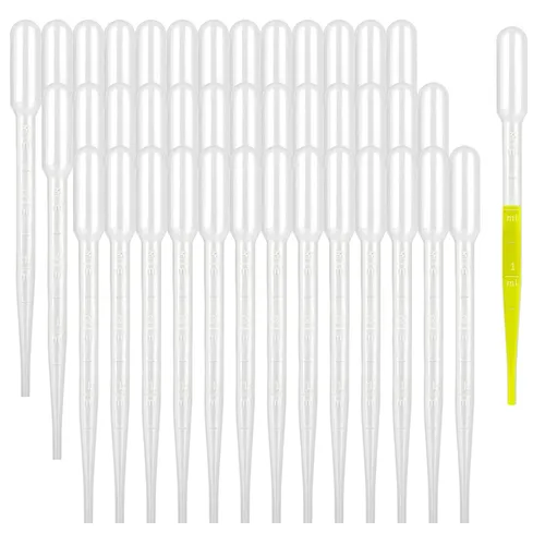 Vista 18 de moveland 25Pcs 1ML Pipetas cuentagotas desechables - Pipetas de plástico desechables para ciencia de laboratorio, aceites esenciales, arte DIY
