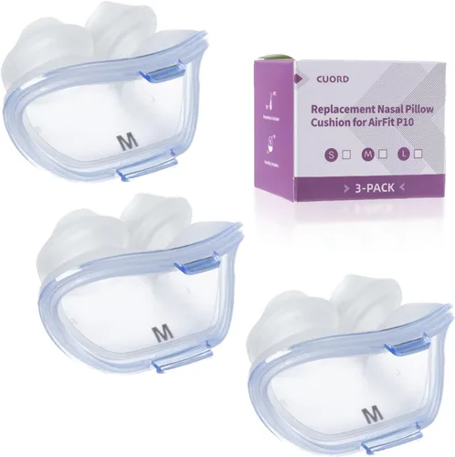 Vista 11 de Paquete de 3 cojines nasales de repuesto para ResMed AirFit P10, compatible con marco original Airfit P10, suministros de silicona CPAP de repuesto