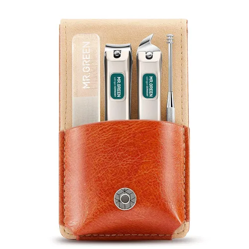 Vista 8 de MR.GREEN Juegos de manicura portátil kits de pedicura herramienta cortaúñas de acero inoxidable estuche de aseo de viaje tijeras de uñas caja