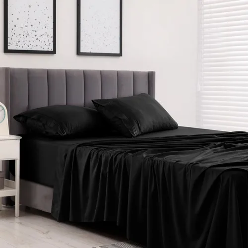 Vista 380 de LUX Décor - Juego de sábanas Twin de microfibra ultrasuave de 3 piezas con sábana encimera, sábana bajera de 16 pulgadas de profundidad y funda