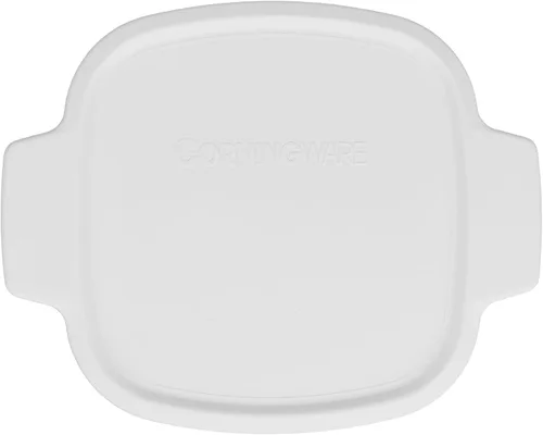 Vista 3 de Corningware – tapa de plástico blanco de 1 cuarto / 1.5 cuartos para estufa (se ajusta a los platos de vidrio Corningware A-1-B y A-1.5-B)
