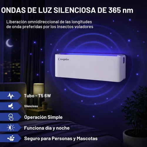 Vista 5 de Trampa de luz UV para moscas de frutas, para interiores, para restaurantes