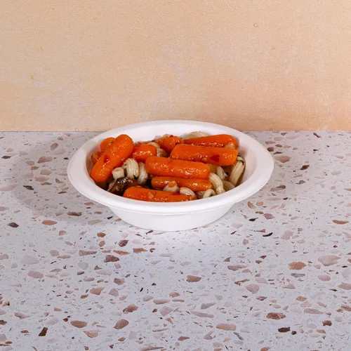 Vista 6 de Tazones de sopa desechables para alimentos calientes, paquete de 100, cuencos de papel de 12 onzas, bagazo compostable resistente, cuencos