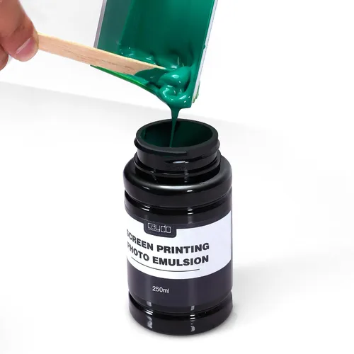 Vista 6 de Caydo Emulsión fotográfica para serigrafía (8.5 oz), sensibilizador diazo (0.04 oz), taza medidora, guantes y 5 palitos de agitación, suministros