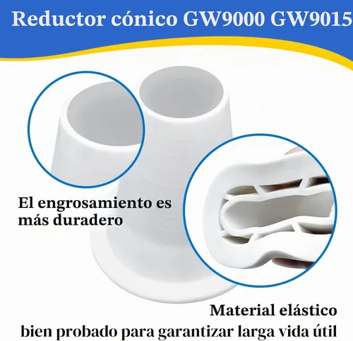 Vista 6 de GW9000 GW9015 Reductor de cono, pieza de repuesto automática de limpiador de piscinas y spa, color blanco 1 Paquete