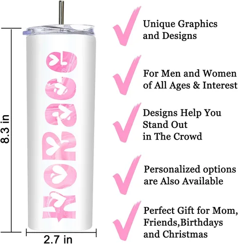 Vista 5 de Vasos delgados personalizados con tapas y pajitas de 20 onzas, diseño de mármol personalizado, vasos de acero inoxidable delgados con nombre
