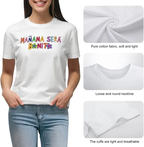 Vista 5 de T-Shirts Women Casual Tee Funny Graphic T Shirt Crewneck Tshirt Summer Tops