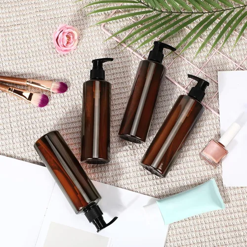 Vista 5 de Thyle 20 botellas dispensadoras de plástico recargables de 8 onzas, contenedor de loción a granel, contenedor de viaje con bloqueo de viaje